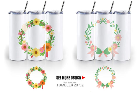 Tumbler Easter Wreath Sublimation artnoy 