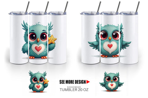 Tumbler Eerie Owl Journey Sublimation artnoy 