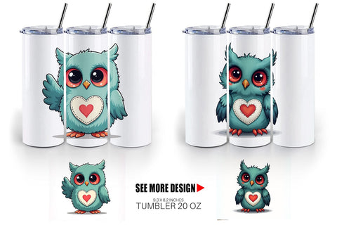 Tumbler Eerie Owl Journey Sublimation artnoy 