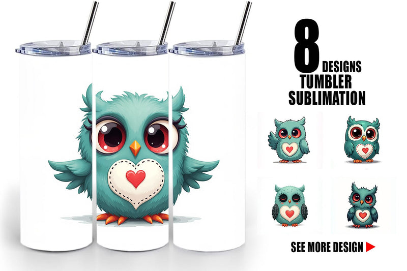 Tumbler Eerie Owl Journey Sublimation artnoy 
