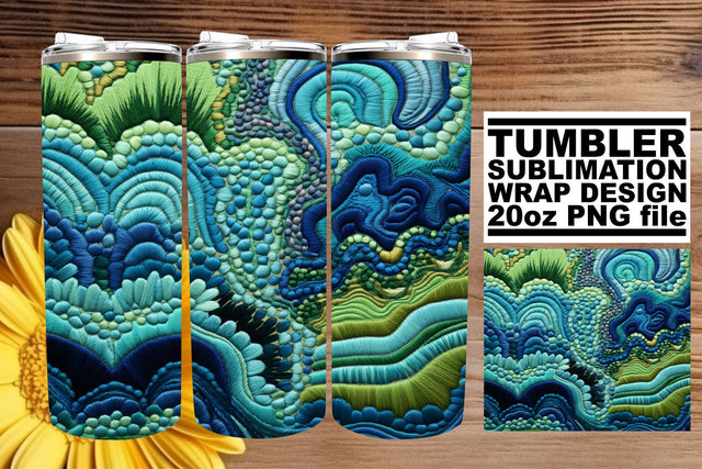 Tumbler Elegance with 3D Patterns Sublimation afrosvg 