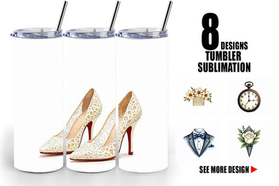Tumbler Elegant Bridal Accessories and Keepsakes Sublimation artnoy 