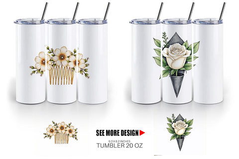 Tumbler Elegant Bridal Accessories and Keepsakes Sublimation artnoy 