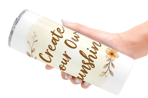 Tumbler Elegant Gold Motivational Quotes Sublimation artnoy 
