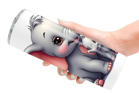 Tumbler Elephant Mother's Day Sublimation artnoy 