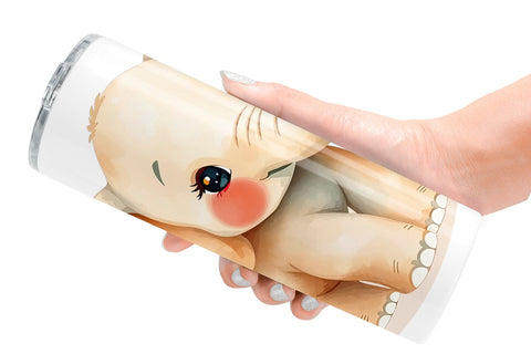 Tumbler Elephant Wildlife Sublimation artnoy 