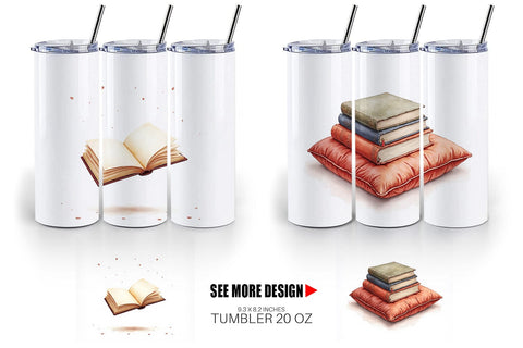 Tumbler Enchanted Reading Nook Sublimation artnoy 