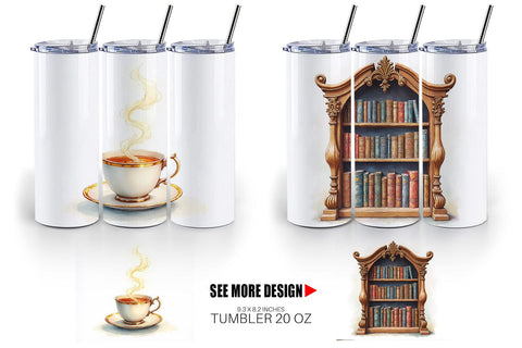 Tumbler Enchanted Reading Nook Sublimation artnoy 