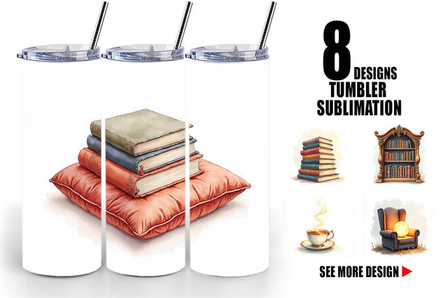 Tumbler Enchanted Reading Nook Sublimation artnoy 