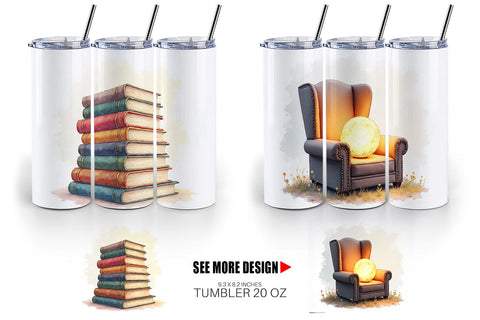 Tumbler Enchanted Reading Nook Sublimation artnoy 