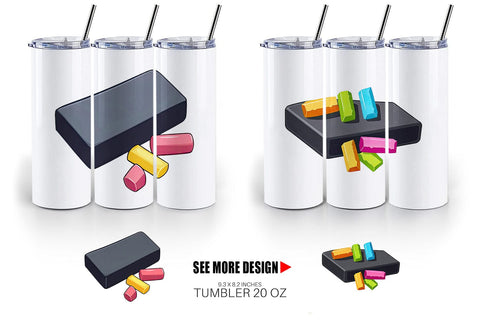 Tumbler Eraser and Chalk Sublimation artnoy 