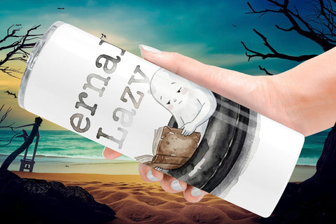 Tumbler Eternally Lazy Goth Summer Quote Sublimation artnoy 