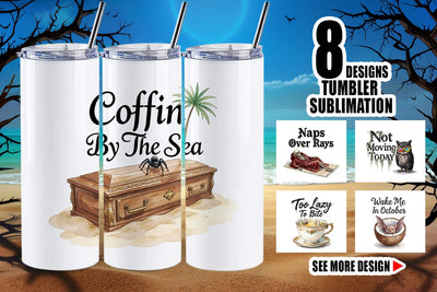 Tumbler Eternally Lazy Goth Summer Quote Sublimation artnoy 