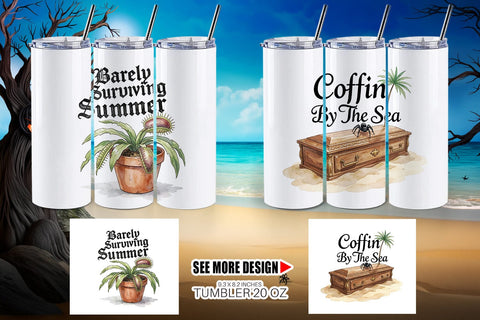 Tumbler Eternally Lazy Goth Summer Quote Sublimation artnoy 