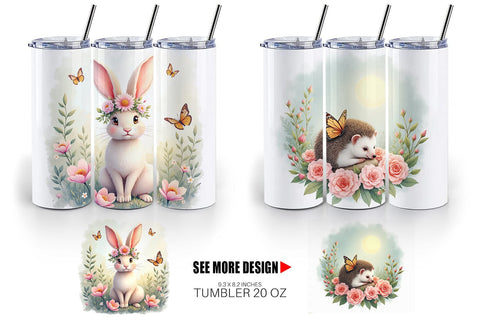 Tumbler Ethereal Forest Creatures Sublimation artnoy 