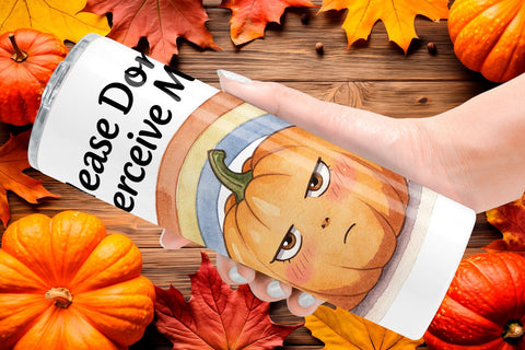 Tumbler Exhausted Autumn Groovy Sublimation artnoy 