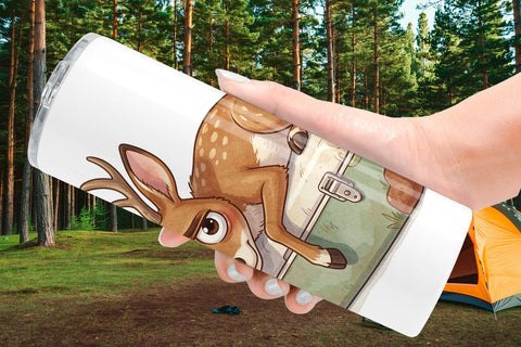 Tumbler Exhausted Hiker Animal Watercolor SVG artnoy 