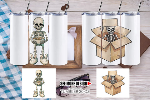 Tumbler Exhausted Lazy Dad Bone Watercolor Sublimation artnoy 