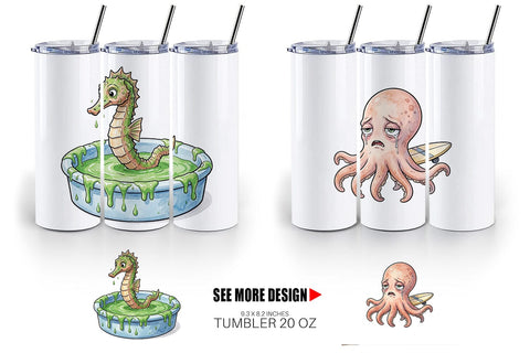 Tumbler Exhausted Mutant Beach Sublimation artnoy 