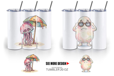 Tumbler Exhausted Mutant Beach Sublimation artnoy 