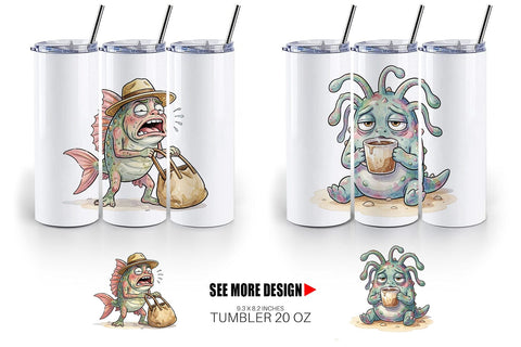 Tumbler Exhausted Mutant Beach Sublimation artnoy 