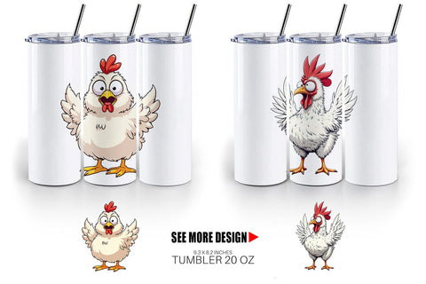 Tumbler Expressive Chicken Sublimation artnoy 