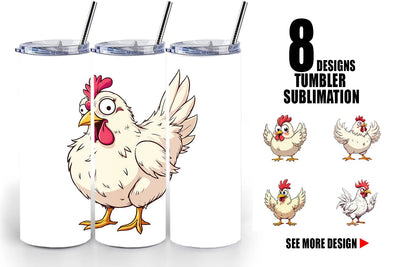 Tumbler Expressive Chicken Sublimation artnoy 