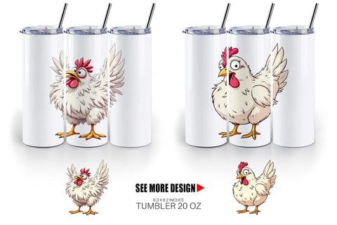 Tumbler Expressive Chicken Sublimation artnoy 
