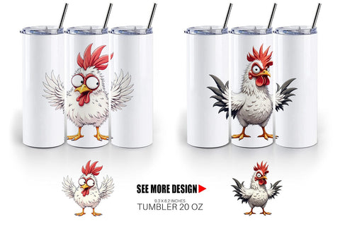 Tumbler Expressive Chicken Sublimation artnoy 