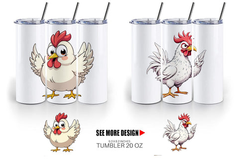 Tumbler Expressive Chicken Sublimation artnoy 