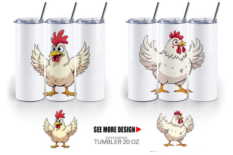 Tumbler Expressive Chicken Sublimation artnoy 