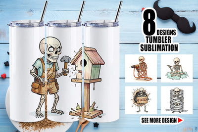Tumbler Failed DIY Dad Bone Watercolor Sublimation artnoy 