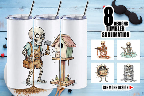 Tumbler Failed DIY Dad Bone Watercolor Sublimation artnoy 