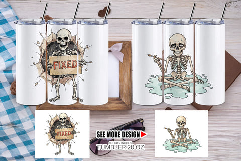 Tumbler Failed DIY Dad Bone Watercolor Sublimation artnoy 