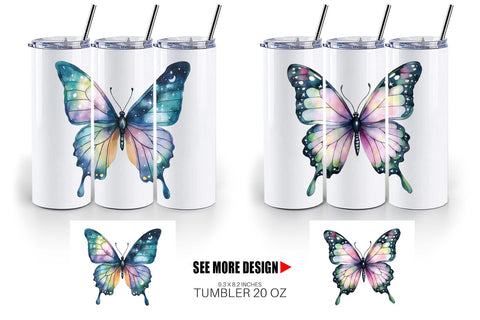 Tumbler Fairy Butterfly Sublimation artnoy 