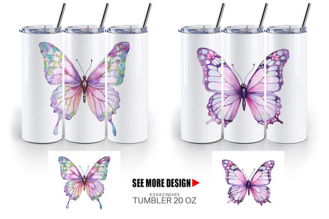 Tumbler Fairy Butterfly Sublimation artnoy 