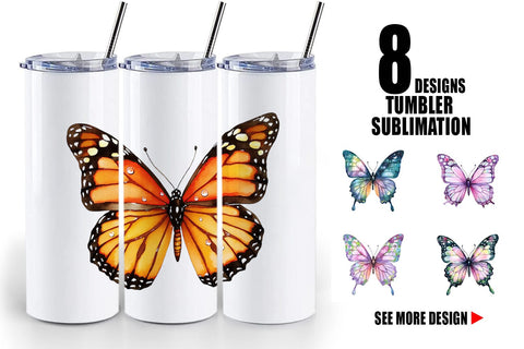 Tumbler Fairy Butterfly Sublimation artnoy 