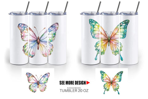 Tumbler Fairy Butterfly Sublimation artnoy 