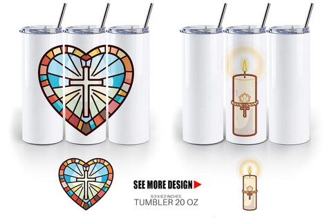 Tumbler Faithful Pastels Sublimation artnoy 