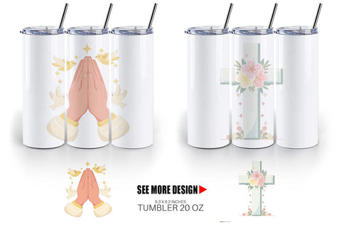 Tumbler Faithful Pastels Sublimation artnoy 
