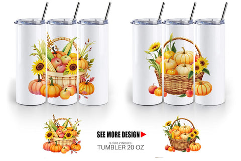 Tumbler Fall Fruit Sublimation artnoy 