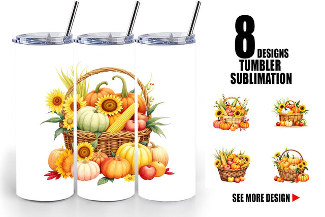Tumbler Fall Fruit Sublimation artnoy 