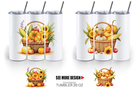 Tumbler Fall Fruit Sublimation artnoy 