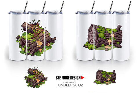 Tumbler Fallen Log Sublimation artnoy 