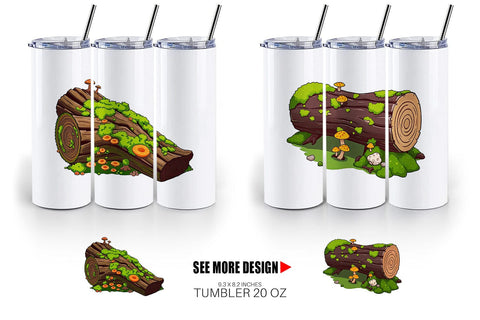 Tumbler Fallen Log Sublimation artnoy 