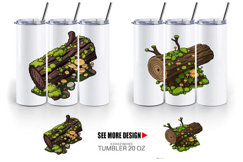 Tumbler Fallen Log Sublimation artnoy 