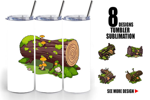 Tumbler Fallen Log Sublimation artnoy 