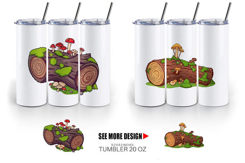 Tumbler Fallen Log Sublimation artnoy 