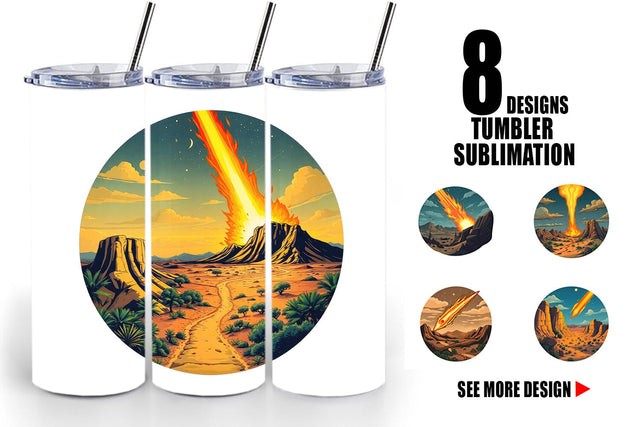 Tumbler Falling Meteor Sublimation artnoy 