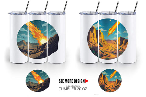 Tumbler Falling Meteor Sublimation artnoy 
